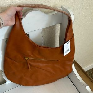 Fawn design slouchy tote in matte brown